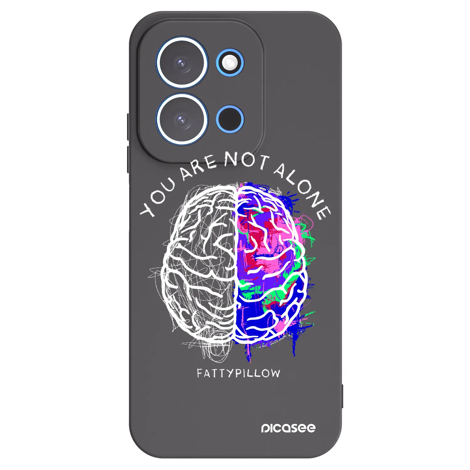 Picasee silikonový černý obal pro Xiaomi Redmi 15C 4G - Brain - White