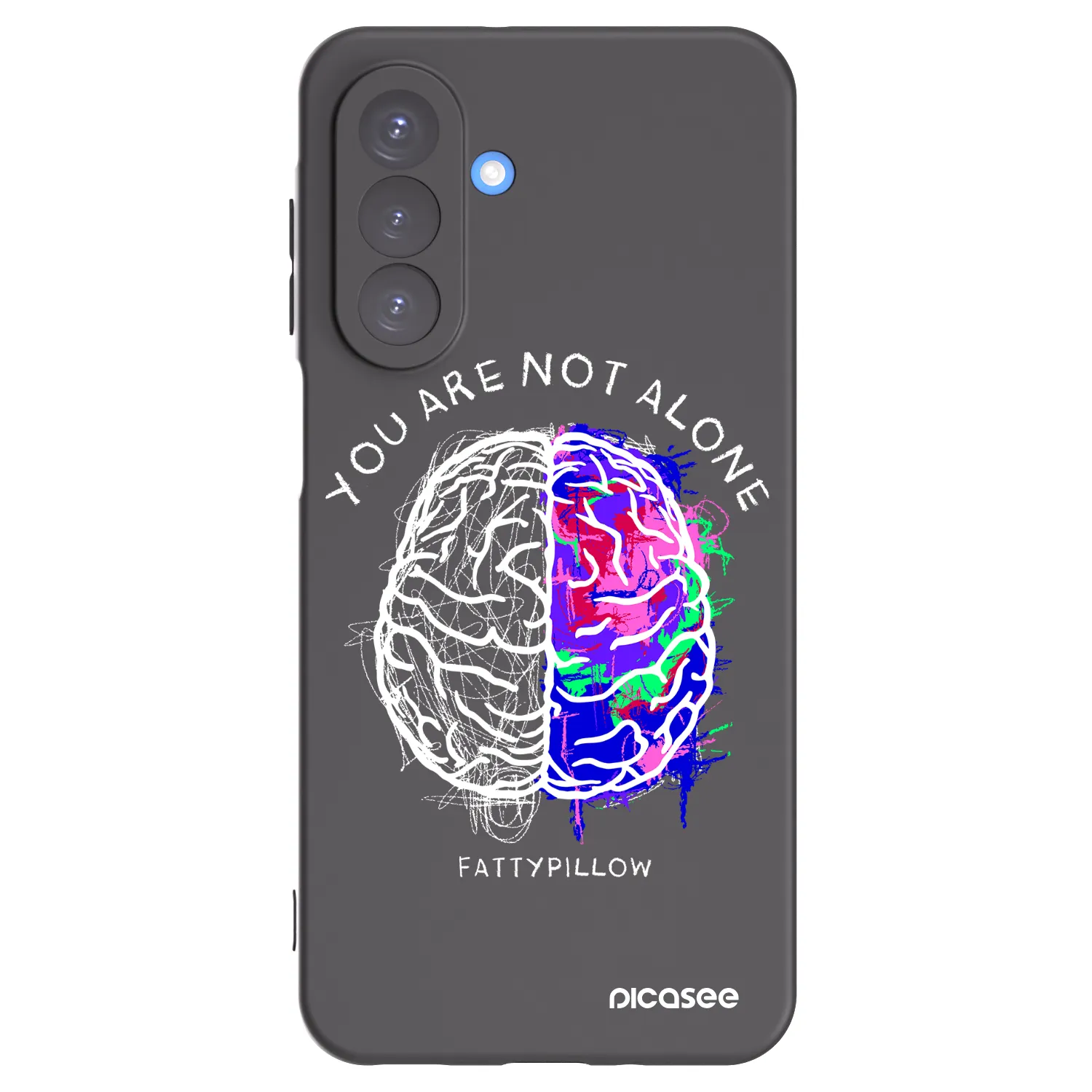 Picasee silikonový černý obal pro Samsung Galaxy A17 5G - Brain - White