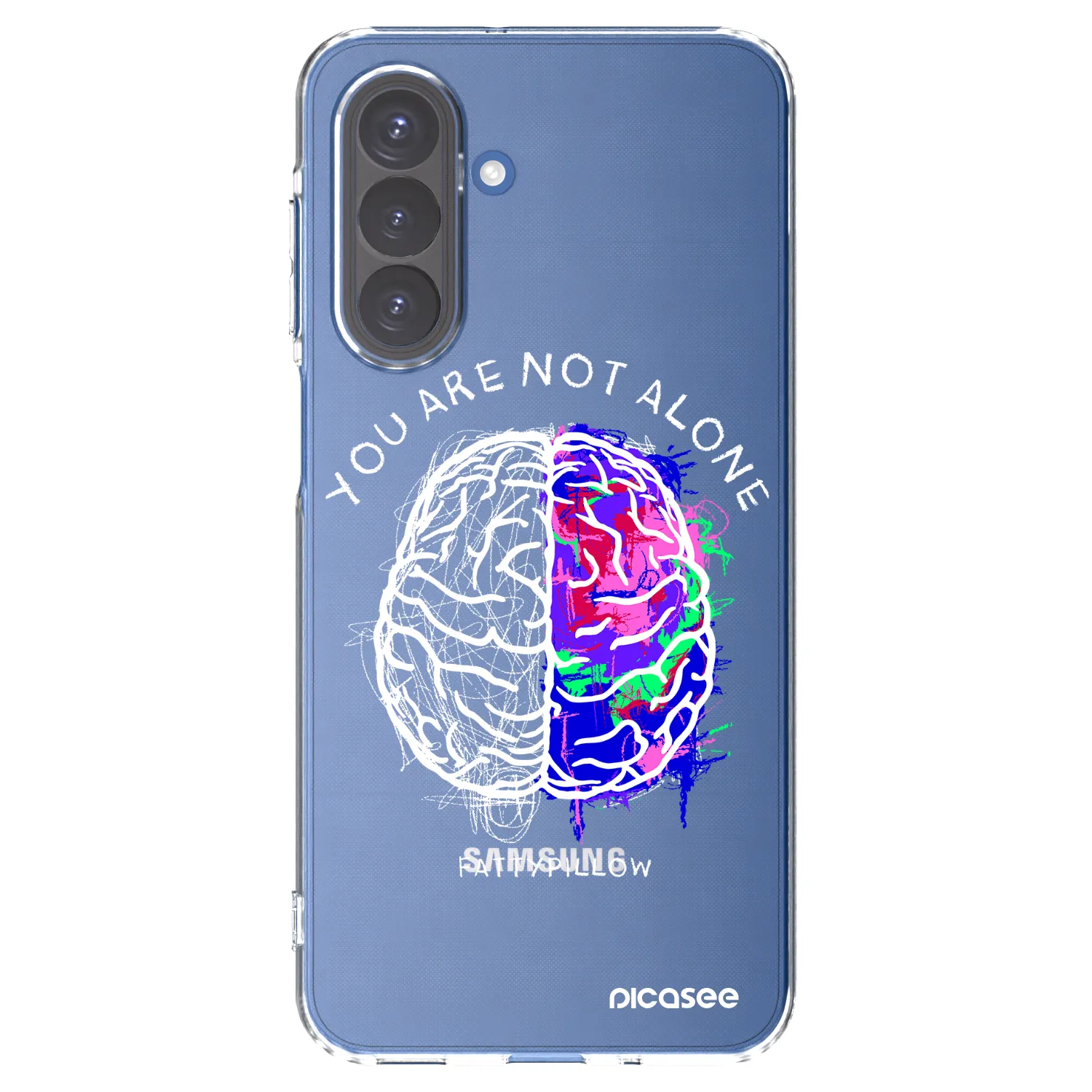 Picasee silikonový průhledný obal pro Samsung Galaxy A17 5G - Brain - White