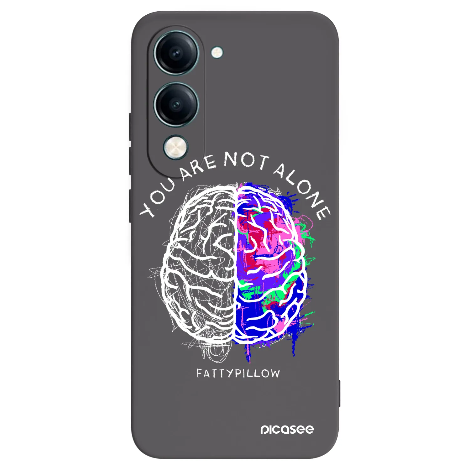 Picasee silikonový černý obal pro Vivo Y29s 5G - Brain - White