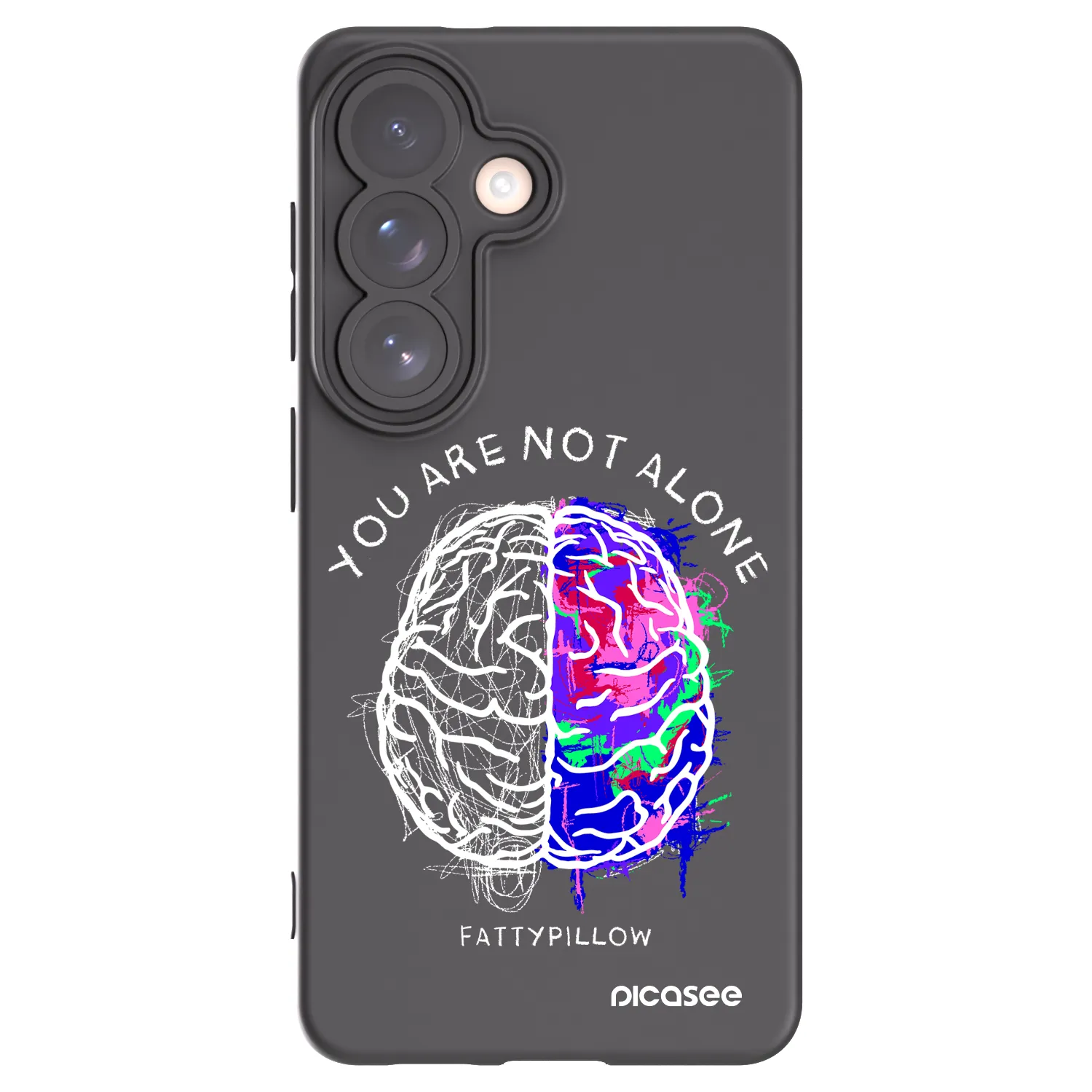 Picasee silikonový černý obal pro Samsung Galaxy S26 - Brain - White