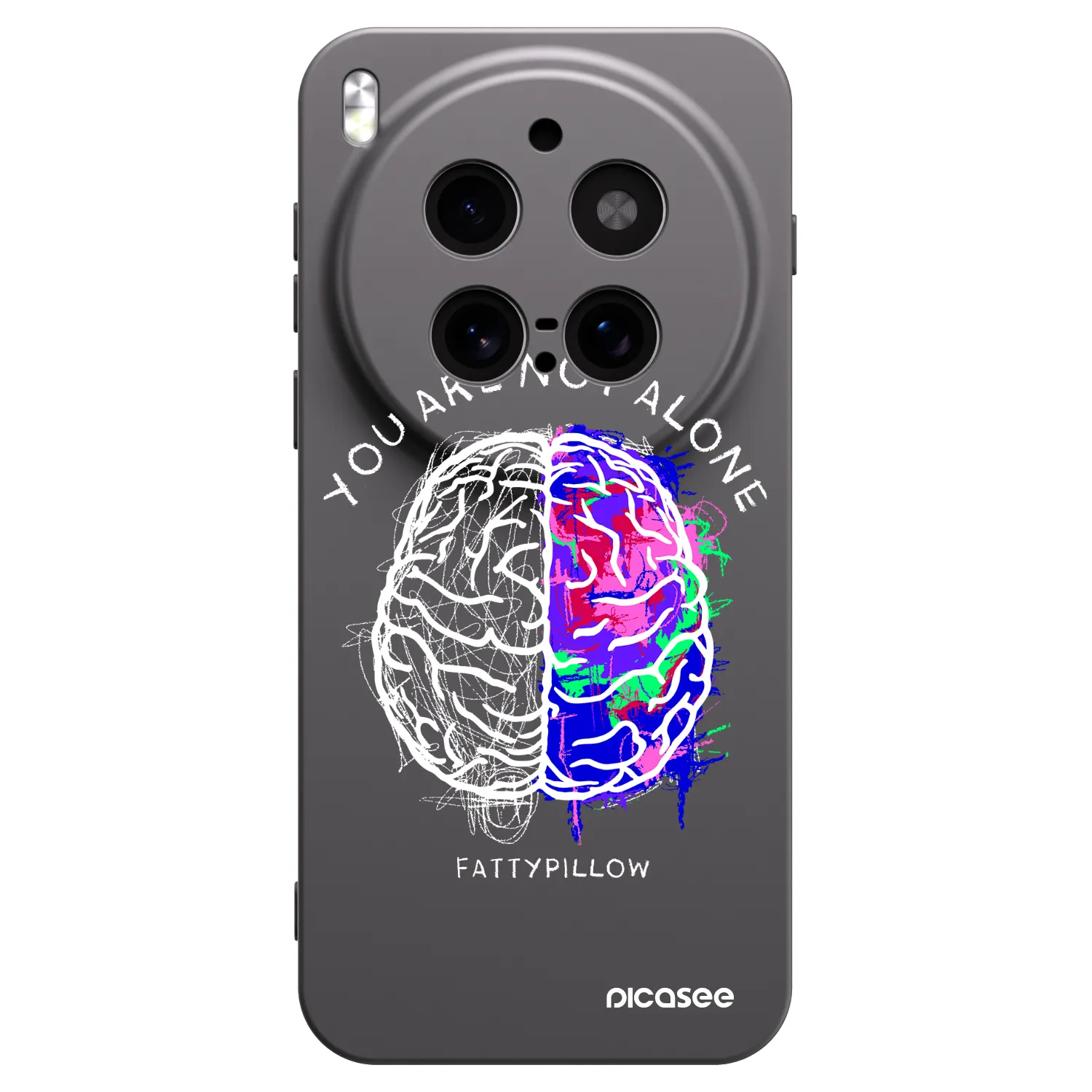 Picasee silikonový černý obal pro Vivo X300 Pro - Brain - White