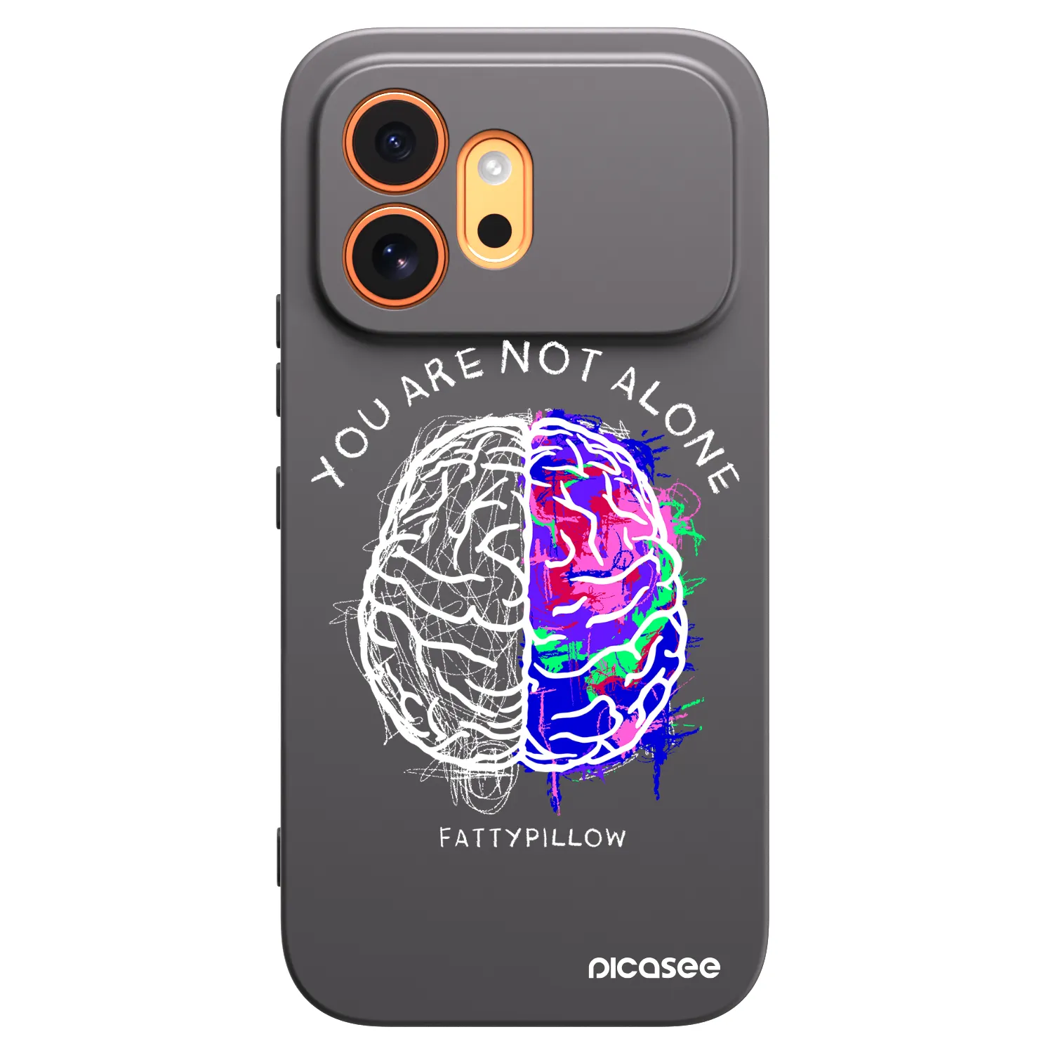 Picasee silikonový černý obal pro Honor 600 - Brain - White
