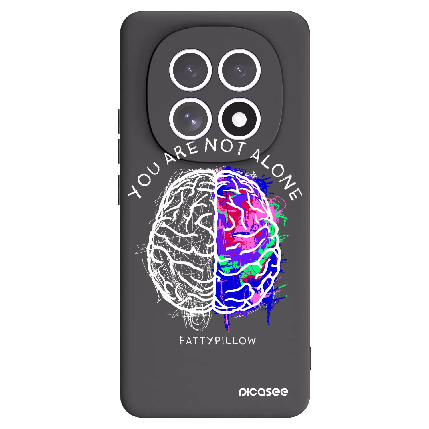 Picasee silikonový černý obal pro Xiaomi Redmi Note 15 5G - Brain - White