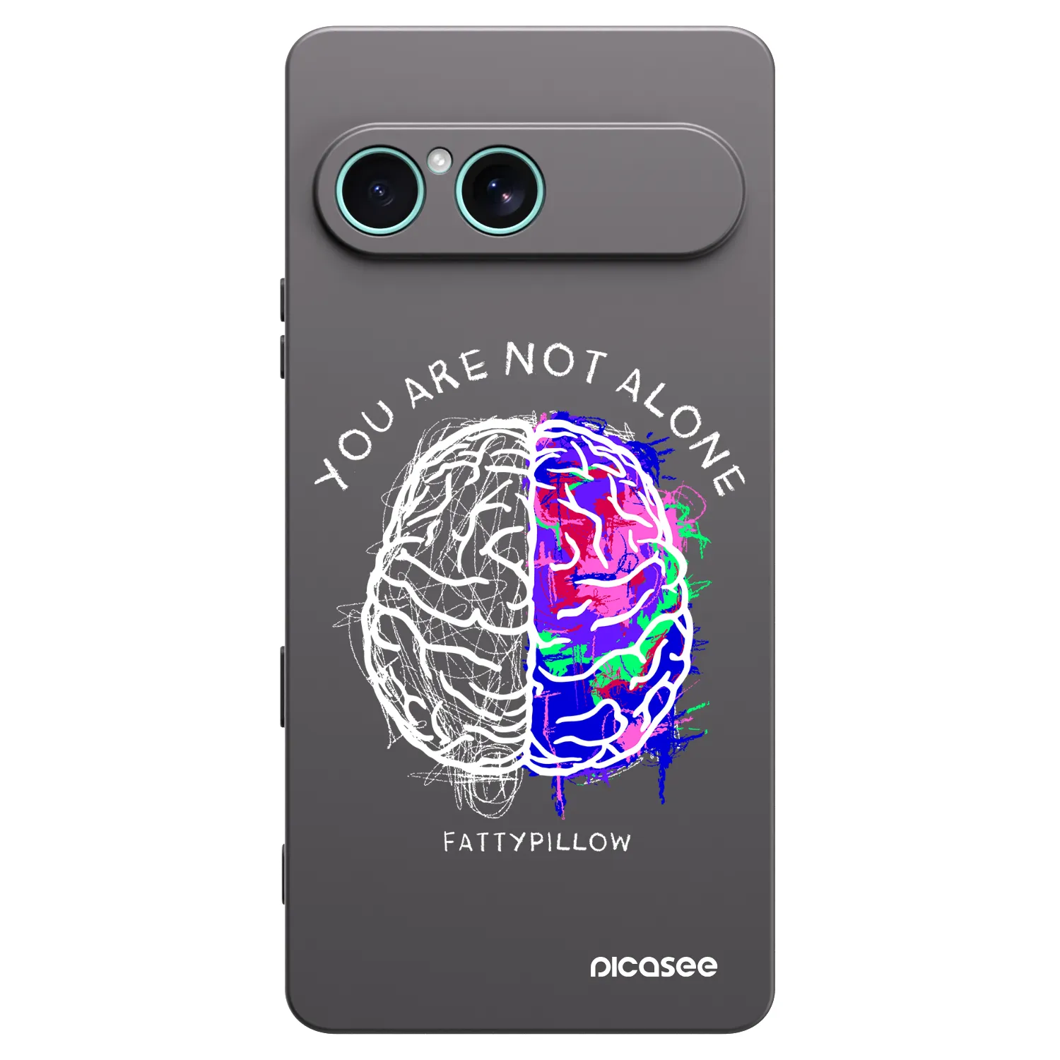 Picasee silikonový černý obal pro Sony Xperia 10 VII - Brain - White