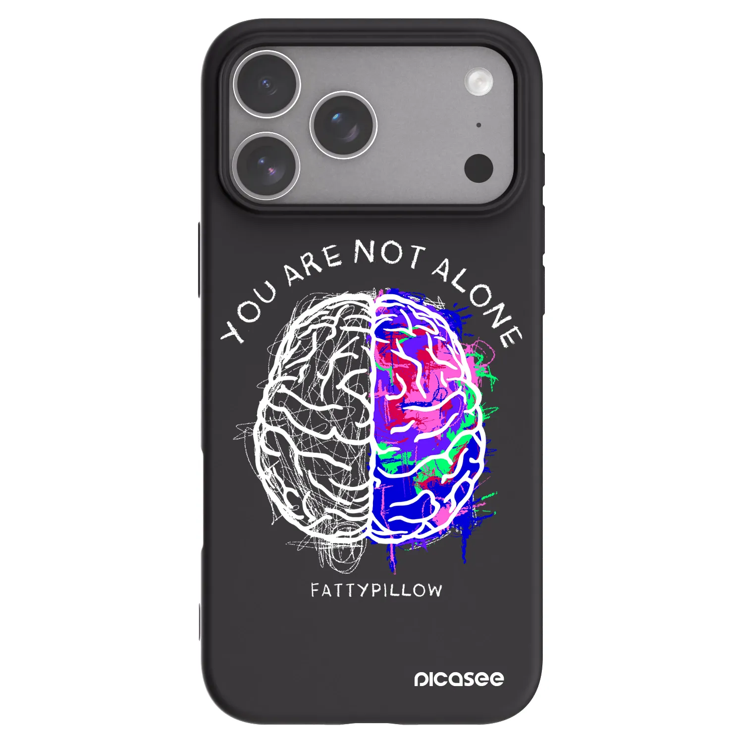 Picasee silikonový černý obal pro Apple iPhone 18 Pro Max - Brain - White