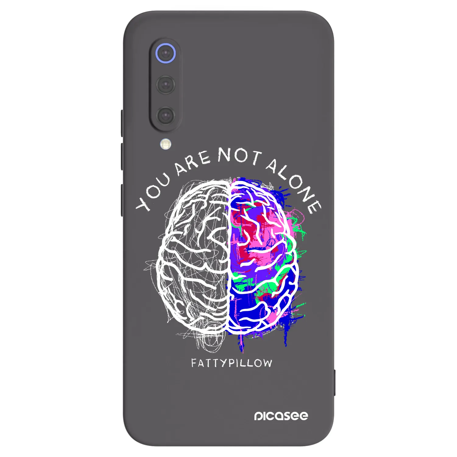 Picasee silikonový černý obal pro Xiaomi Mi 9 SE - Brain - White