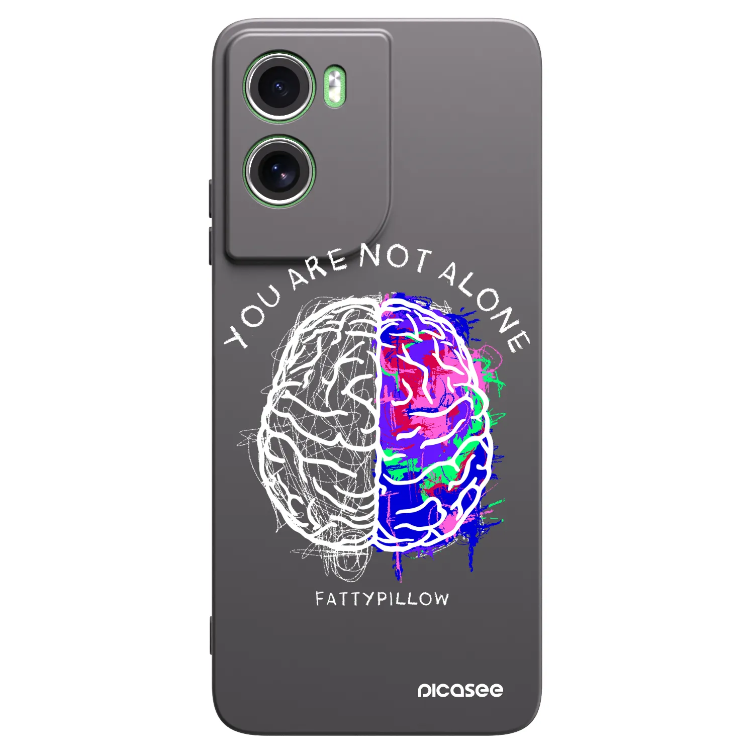 Picasee silikonový černý obal pro Motorola Moto G06 - Brain - White