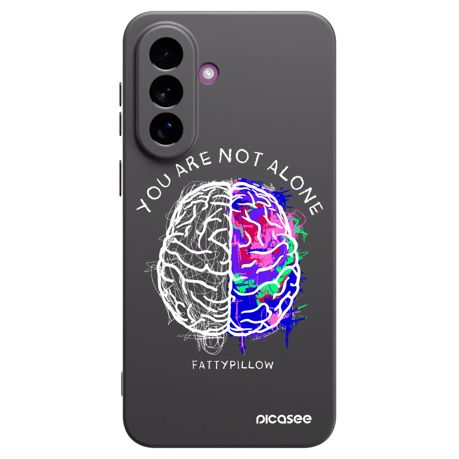Picasee silikonový černý obal pro Samsung Galaxy A37 - Brain - White