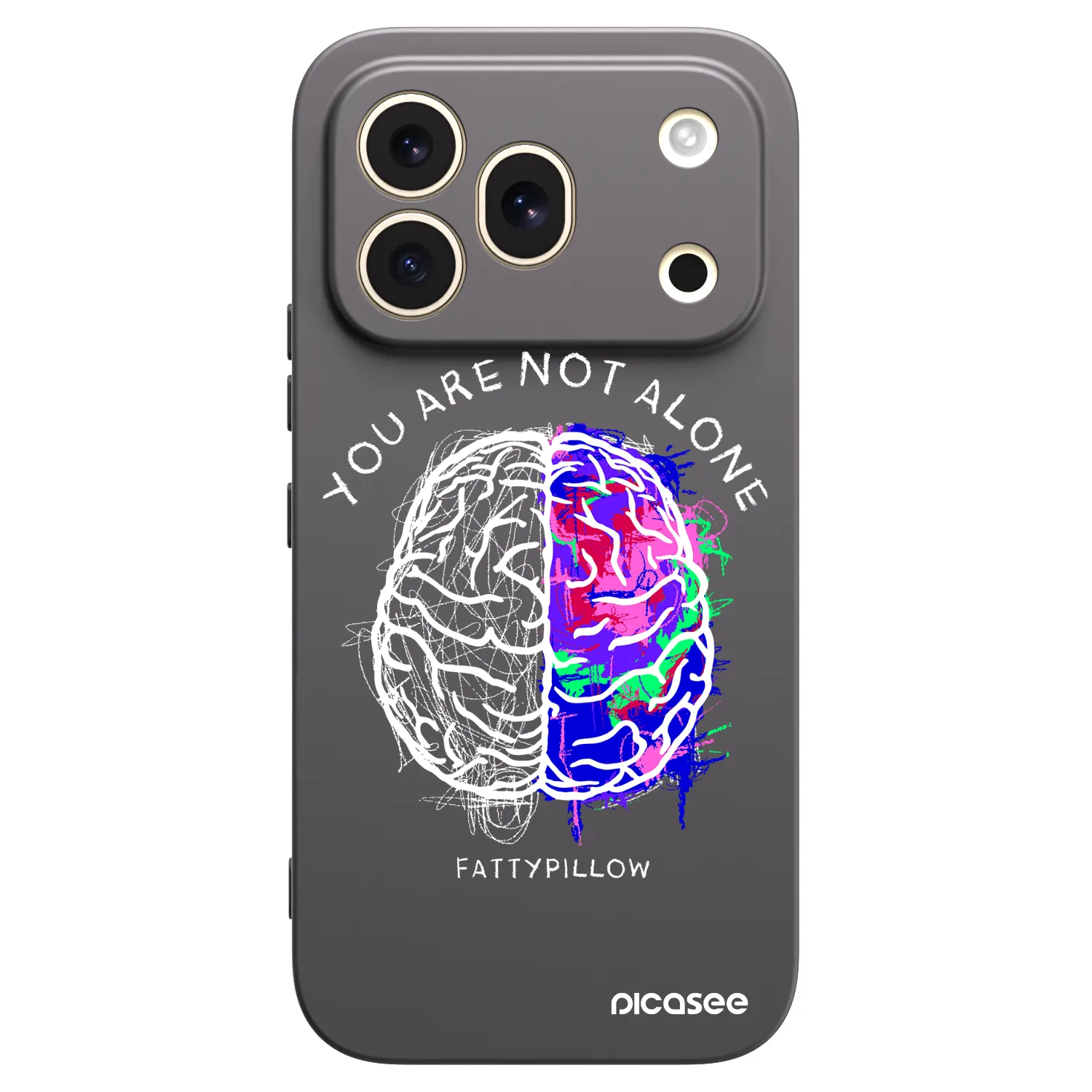 Picasee silikonový černý obal pro Honor 600 Pro - Brain - White