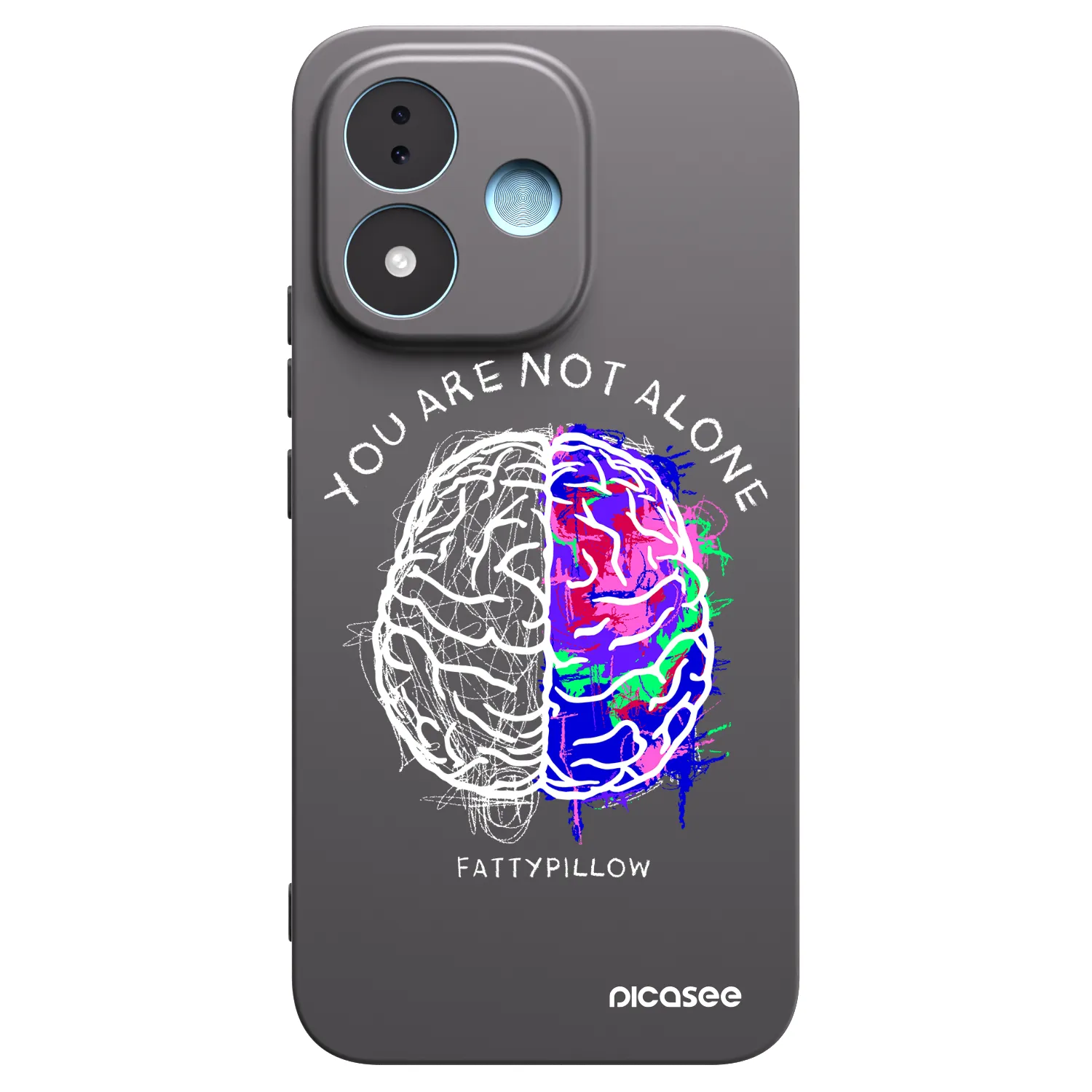 Picasee silikonový černý obal pro Xiaomi Redmi Note 17 5G - Brain - White
