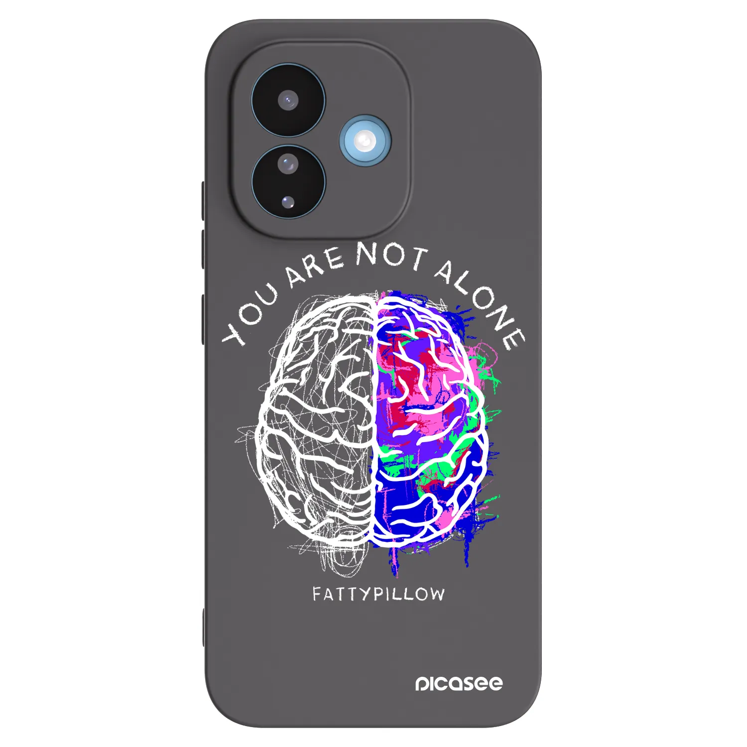 Picasee silikonový černý obal pro Xiaomi Redmi Note 17 Pro 5G - Brain - White