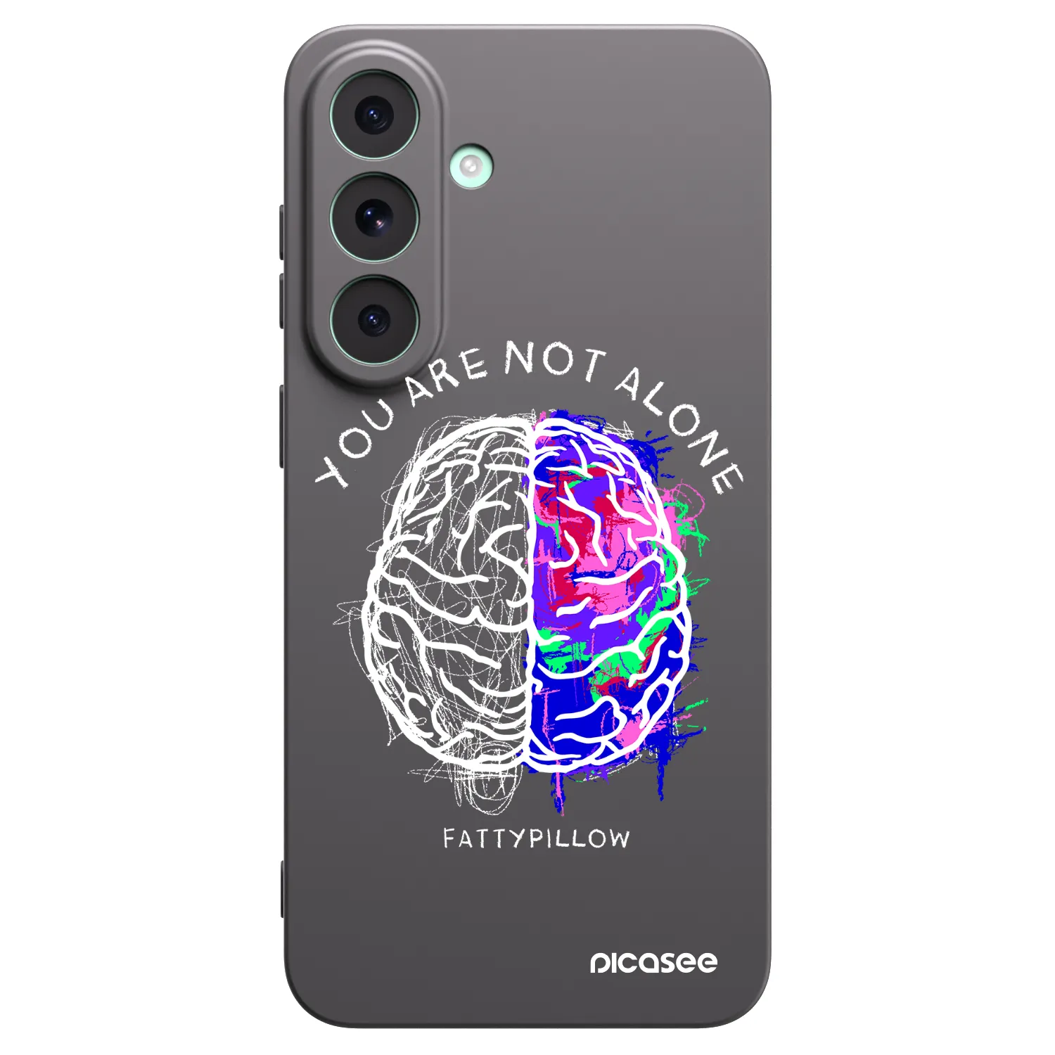 Picasee silikonový černý obal pro Samsung Galaxy S26 FE - Brain - White