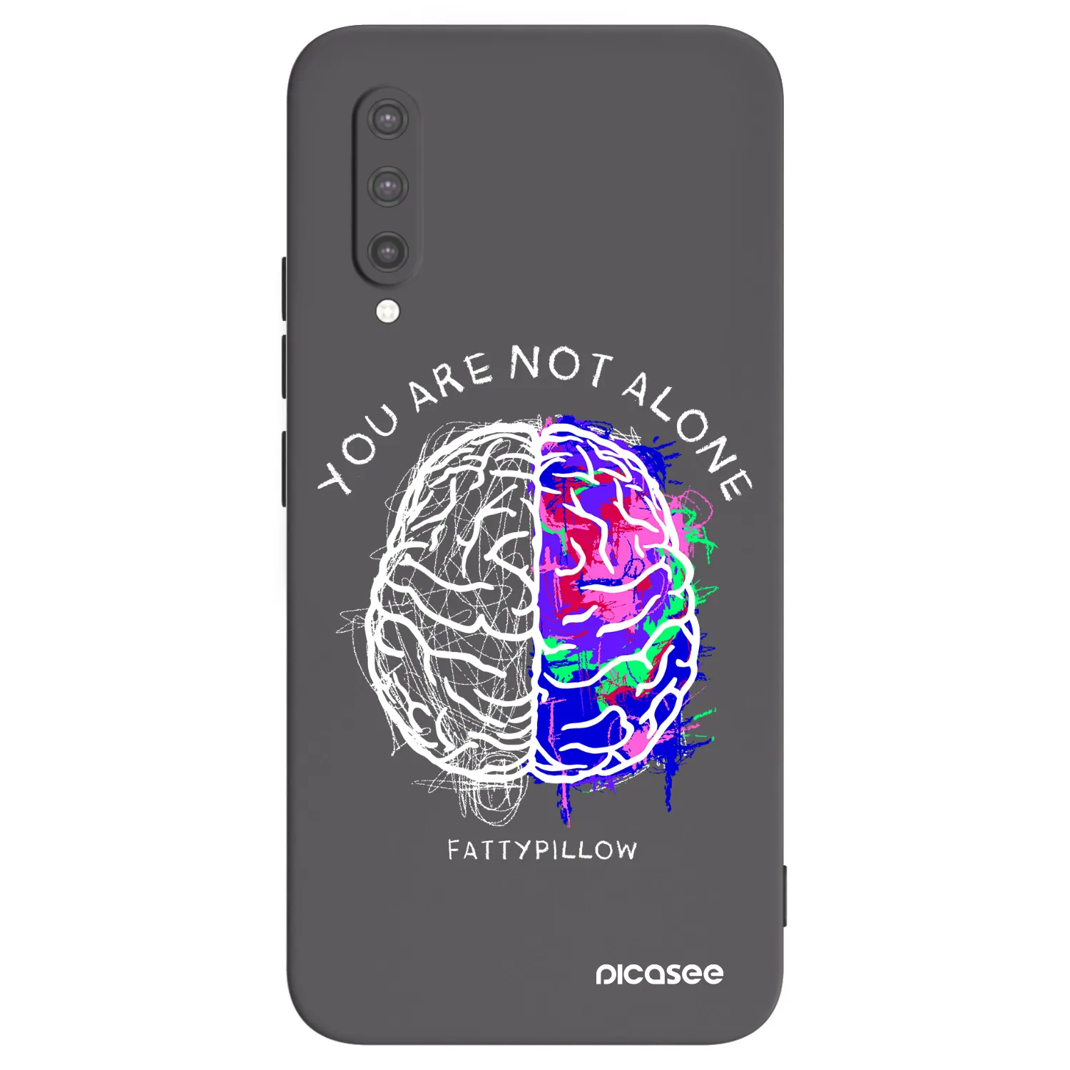 Picasee silikonový černý obal pro Xiaomi Mi 9 Lite - Brain - White