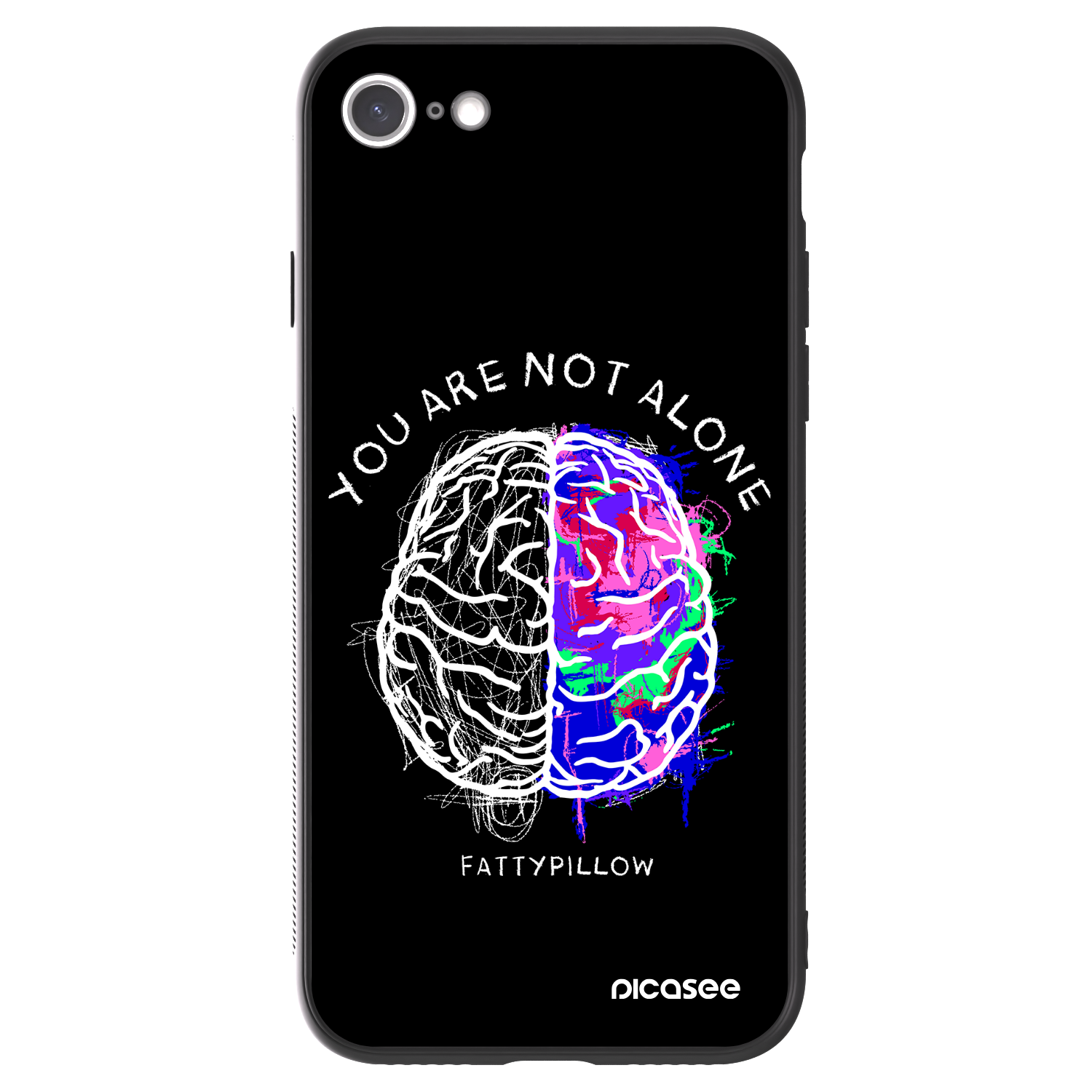 Picasee ULTIMATE CASE pro Apple iPhone 7 - Brain - White
