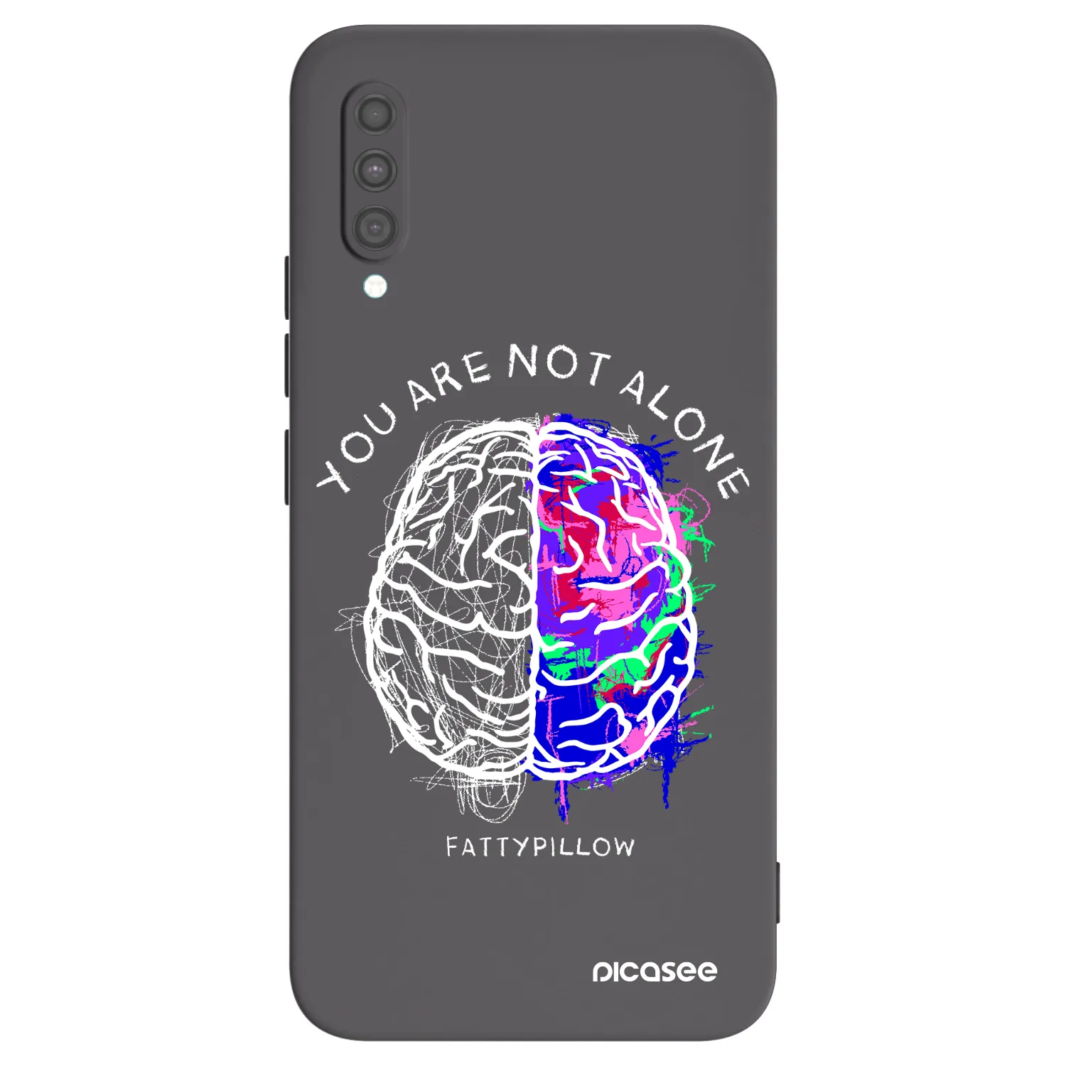 Picasee silikonový černý obal pro Samsung Galaxy A30s A307F - Brain - White
