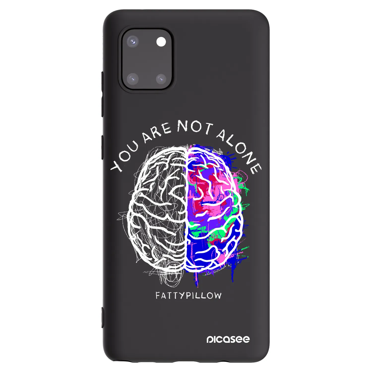 Picasee silikonový černý obal pro Samsung Galaxy Note 10 Lite N770F - Brain - White