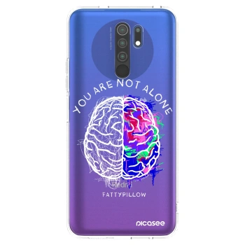 Picasee silikonový průhledný obal pro Xiaomi Redmi 9 - Brain - White