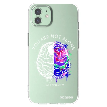 Picasee silikonový průhledný obal pro Apple iPhone 12 Pro - Brain - White