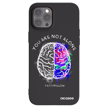 Picasee silikonový černý obal pro Apple iPhone 12 Pro Max - Brain - White