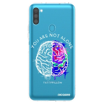 Picasee silikonový průhledný obal pro Samsung Galaxy M11 - Brain - White
