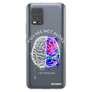 Picasee silikonový průhledný obal pro Xiaomi Mi 10 Lite - Brain - White