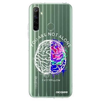 Picasee silikonový průhledný obal pro Realme 6i - Brain - White