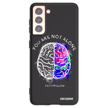 Picasee silikonový černý obal pro Samsung Galaxy S21 5G G991B - Brain - White