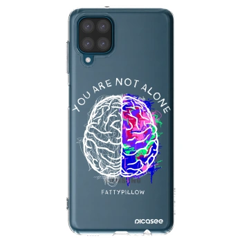 Picasee silikonový průhledný obal pro Samsung Galaxy A12 A125F - Brain - White
