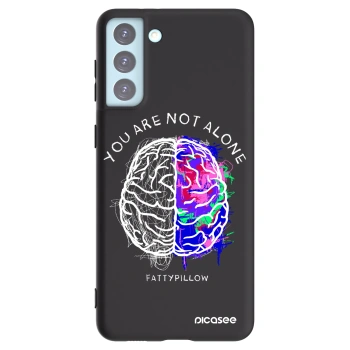 Picasee silikonový černý obal pro Samsung Galaxy S21+ 5G G996F - Brain - White