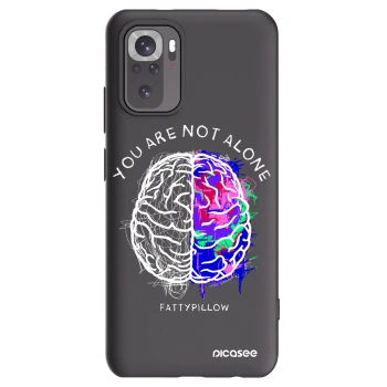 Picasee silikonový černý obal pro Xiaomi Redmi Note 10 - Brain - White