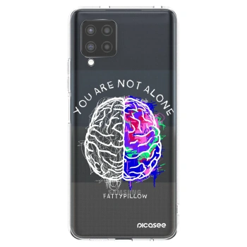 Picasee silikonový průhledný obal pro Samsung Galaxy A42 A426B - Brain - White
