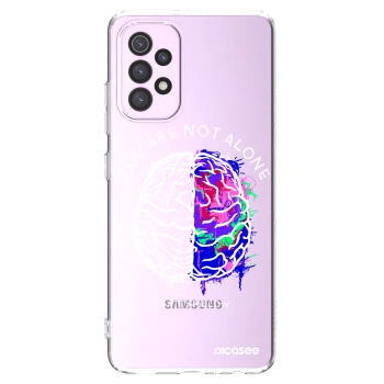 Picasee silikonový průhledný obal pro Samsung Galaxy A32 5G A326B - Brain - White