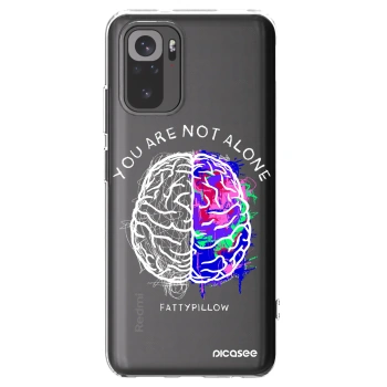 Picasee silikonový průhledný obal pro Xiaomi Redmi Note 10S - Brain - White