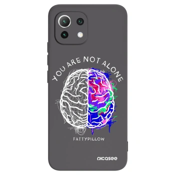 Picasee silikonový černý obal pro Xiaomi Mi 11 Lite - Brain - White