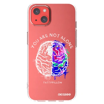 Picasee silikonový průhledný obal pro Apple iPhone 13 - Brain - White