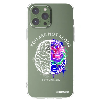 Picasee silikonový průhledný obal pro Apple iPhone 13 Pro Max - Brain - White