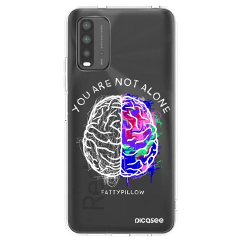 Picasee silikonový průhledný obal pro Xiaomi Redmi 9T - Brain - White