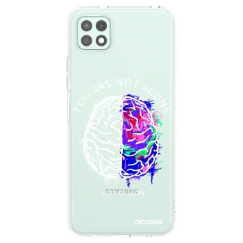 Picasee silikonový průhledný obal pro Samsung Galaxy A22 A226B 5G - Brain - White