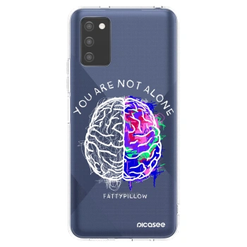 Picasee silikonový průhledný obal pro Samsung Galaxy A02s A025G - Brain - White
