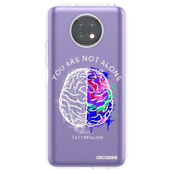 Picasee silikonový průhledný obal pro Xiaomi Redmi Note 9T - Brain - White