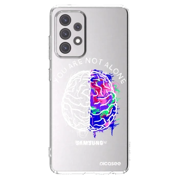 Picasee silikonový průhledný obal pro Samsung Galaxy A52s 5G A528B - Brain - White