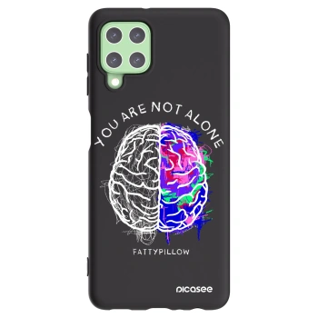 Picasee silikonový černý obal pro Samsung Galaxy A22 A225F 4G - Brain - White