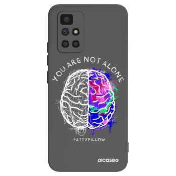 Picasee silikonový černý obal pro Xiaomi Redmi 10 - Brain - White