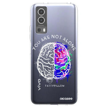 Picasee silikonový průhledný obal pro Vivo Y72 5G - Brain - White
