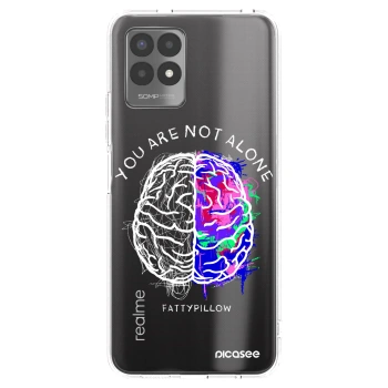 Picasee silikonový průhledný obal pro Realme 8i - Brain - White