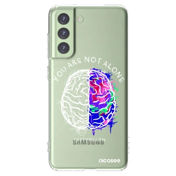Picasee silikonový průhledný obal pro Samsung Galaxy S21 FE 5G - Brain - White