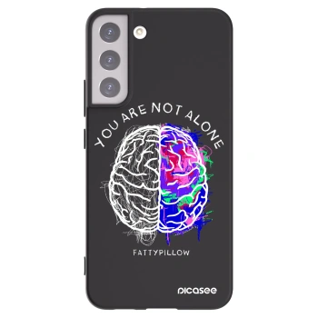 Picasee silikonový černý obal pro Samsung Galaxy S22+ 5G - Brain - White