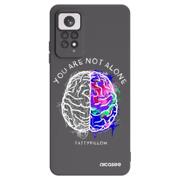 Picasee silikonový černý obal pro Xiaomi Redmi Note 11 - Brain - White