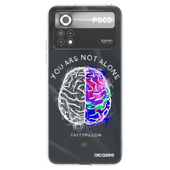 Picasee silikonový průhledný obal pro Xiaomi Poco X4 Pro 5G - Brain - White